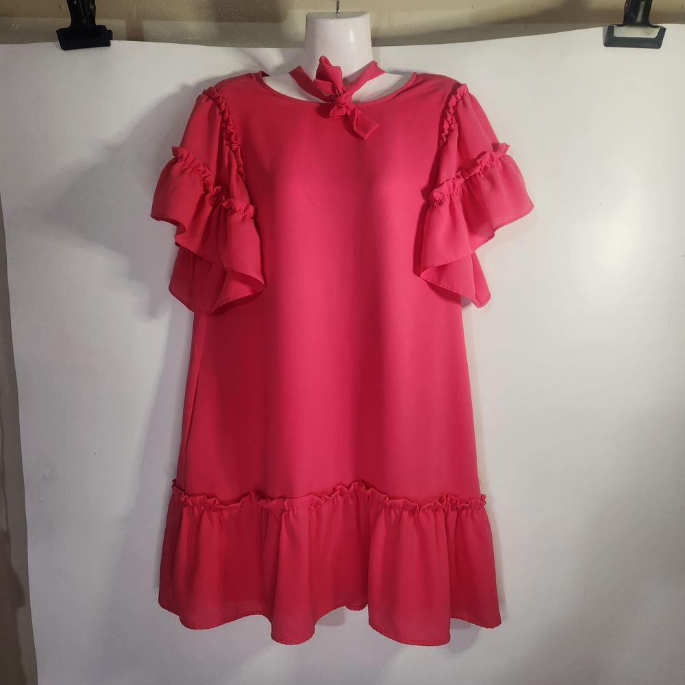 CROSBY‎ by Mollie Burch Vibrant Red Dress Size M.